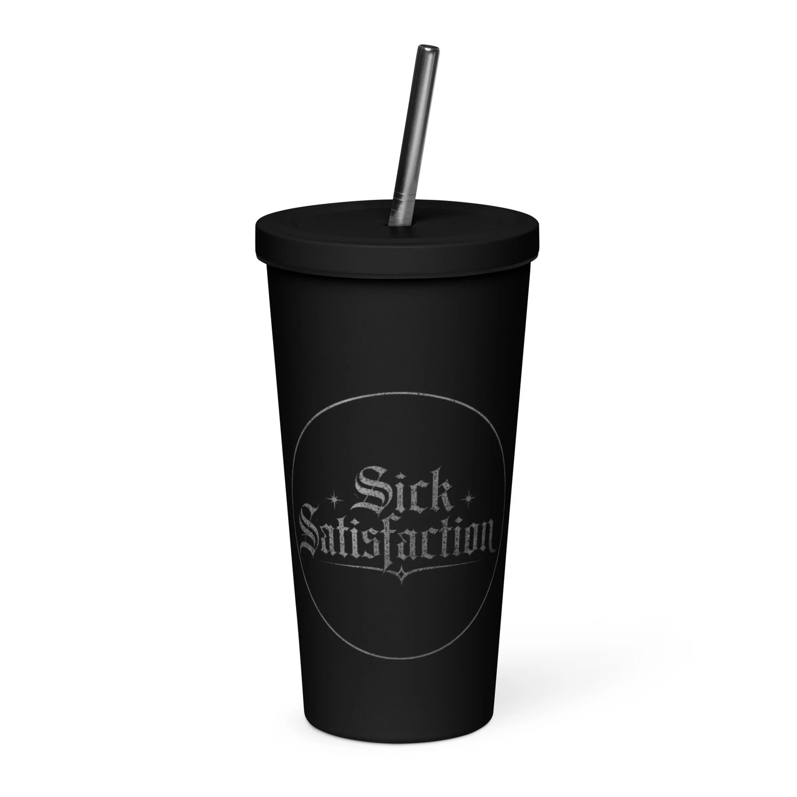 Share Sick Satisfaction Logo – Insulated Tumbler with Straw